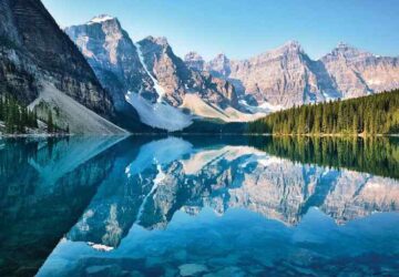 Crystal blue water in Canada Lake