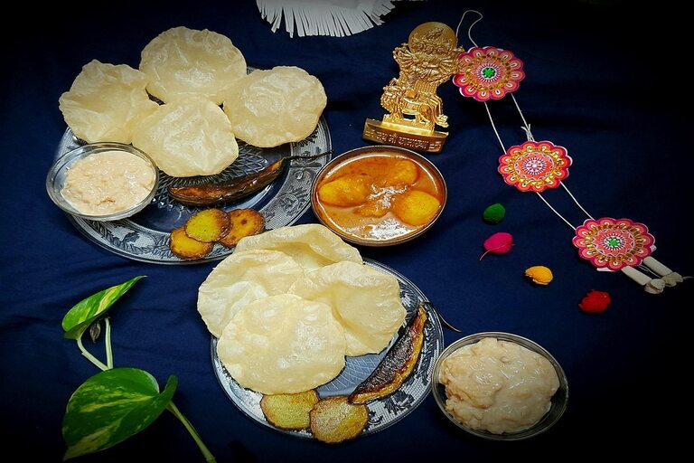 Luchi and Alu Dom Bengali Food