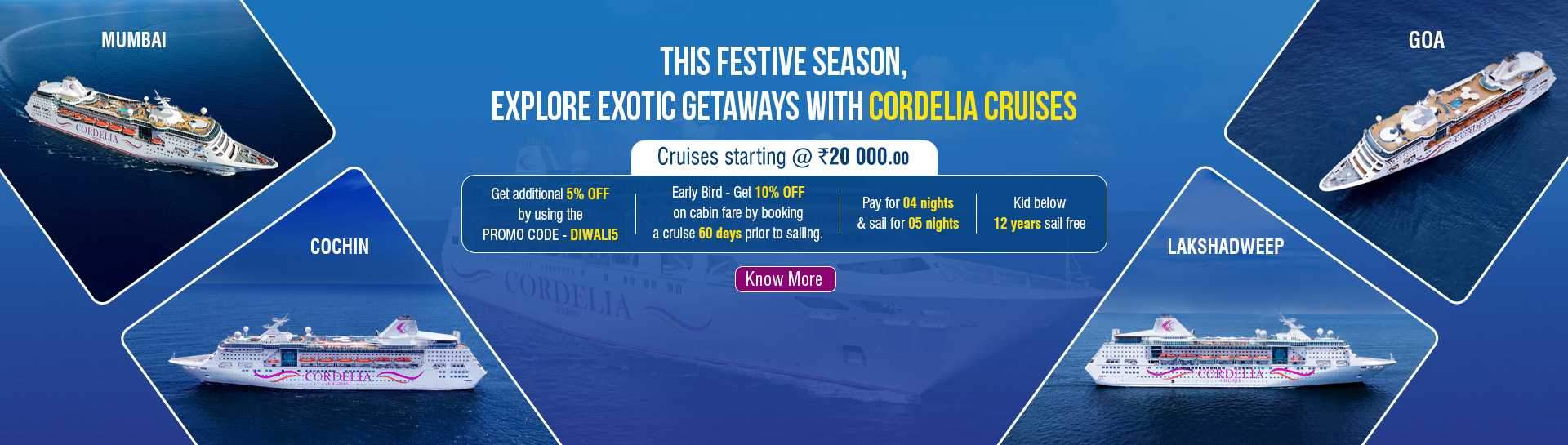 This festive season, explore exotic getaways with Cordelia Cruises